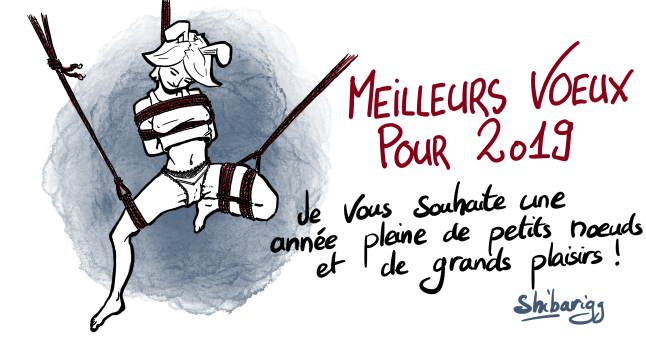 Je vous souhaite une année pleine de petits noeuds et de grands plaisirs ! Shibarigg